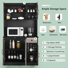 Load image into Gallery viewer, 4-Door Kitchen Buffet Pantry Storage Cabinet
