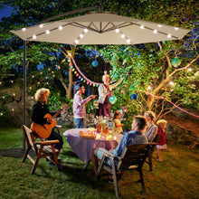 Load image into Gallery viewer, Hanging Solar LED Umbrella W/Base
