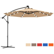 Load image into Gallery viewer, Hanging Solar LED Umbrella W/Base
