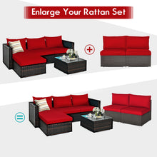 Load image into Gallery viewer, 2PCS Patio Rattan Armless Sofa - jeaniesunusualdecor
