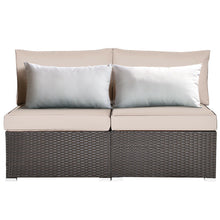 Load image into Gallery viewer, 2PCS Patio Rattan Armless Sofa - jeaniesunusualdecor
