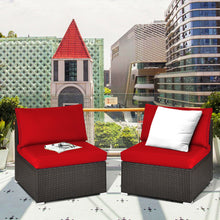 Load image into Gallery viewer, 2PCS Patio Rattan Armless Sofa - jeaniesunusualdecor
