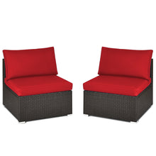 Load image into Gallery viewer, 2PCS Patio Rattan Armless Sofa - jeaniesunusualdecor
