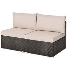 Load image into Gallery viewer, 2PCS Patio Rattan Armless Sofa - jeaniesunusualdecor
