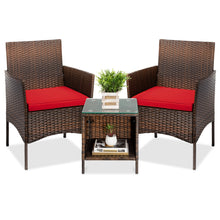 Load image into Gallery viewer, 3-Piece Rattan sofa Set w/ Side Storage Table - jeaniesunusualdecor
