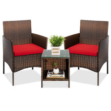 Load image into Gallery viewer, 3-Piece Rattan sofa Set w/ Side Storage Table - jeaniesunusualdecor
