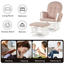 Load image into Gallery viewer, Glider and Ottoman Cushion Set
