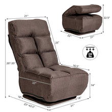 Load image into Gallery viewer, Costway Swivel Folding Floor Chair
