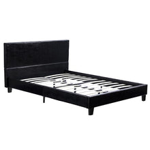 Load image into Gallery viewer, Simple PU Bed Frame Black  Bedroom
