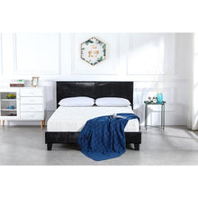 Load image into Gallery viewer, Simple PU Bed Frame Black  Bedroom
