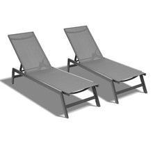 Load image into Gallery viewer, Outdoor 2-Pcs Set Chaise Lounge Chairs
