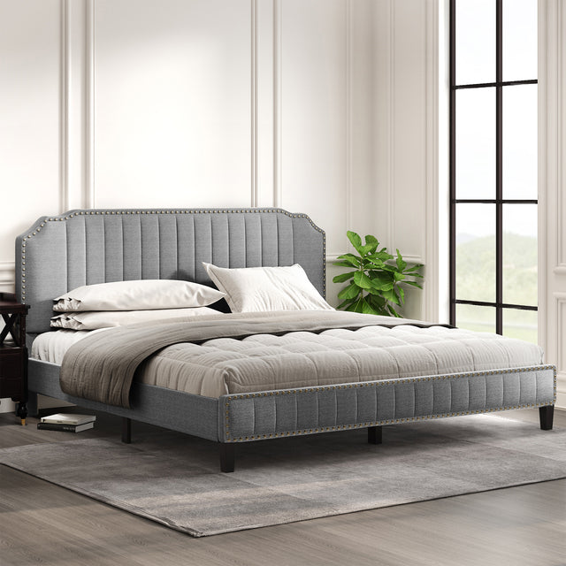 TWIN/FULL /KING/QUEEN Size Upholstered Platform Bed