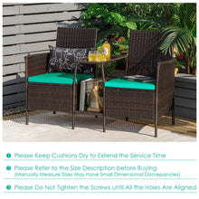 Load image into Gallery viewer, Patio Rattan Wicker Set
