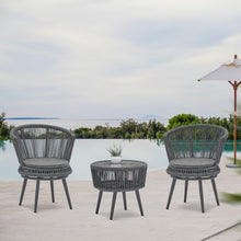 Load image into Gallery viewer, Modern outdoor table and chair set
