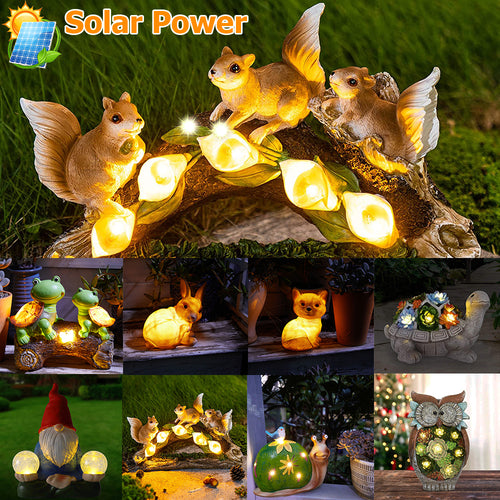 Animal Statue LED Solar Lamp - jeaniesunusualdecor