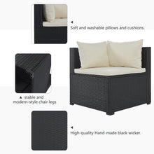 Load image into Gallery viewer, 9pcs Patio Large Wicker Rattan Sofa Set - jeaniesunusualdecor
