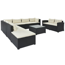 Load image into Gallery viewer, 9pcs Patio Large Wicker Rattan Sofa Set - jeaniesunusualdecor
