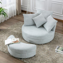 Load image into Gallery viewer, 360° Swivel Accent Barrel Chair with Storage Ottoman - jeaniesunusualdecor
