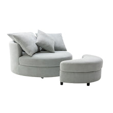 Load image into Gallery viewer, 360° Swivel Accent Barrel Chair with Storage Ottoman - jeaniesunusualdecor
