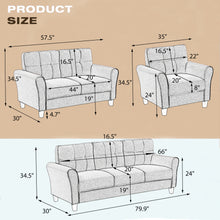 Load image into Gallery viewer, Living Room Sofa Set Linen
