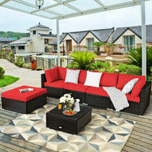 Load image into Gallery viewer, 6 PCS Outdoor Patio Sofa Set All Weather Rattan - jeaniesunusualdecor
