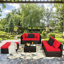 Load image into Gallery viewer, 6 PCS Outdoor Patio Sofa Set All Weather Rattan - jeaniesunusualdecor
