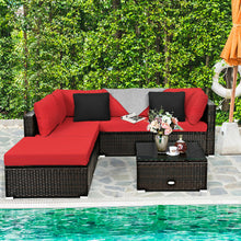 Load image into Gallery viewer, 6 PCS Outdoor Patio Sofa Set All Weather Rattan - jeaniesunusualdecor
