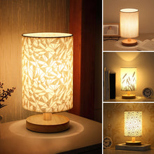 Load image into Gallery viewer, Linen Table Lamp Night Light Touch Control
