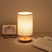 Load image into Gallery viewer, Linen Table Lamp Night Light Touch Control
