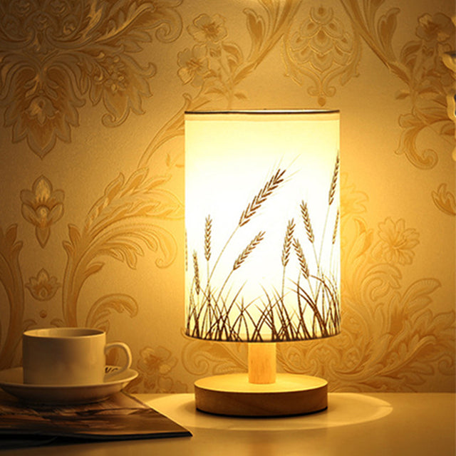 Linen Table Lamp Night Light Touch Control