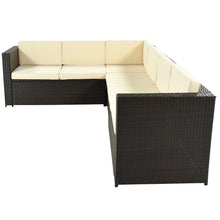 Load image into Gallery viewer, 9 Piece Rattan Sectional Seating Group - jeaniesunusualdecor
