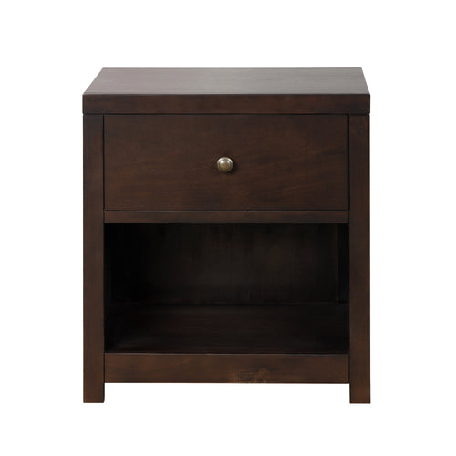 1 Drawer Solid Wood Nightstand Sofa End Table - jeaniesunusualdecor