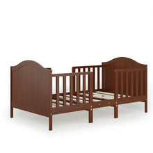 Load image into Gallery viewer, 2-in-1 Convertible Toddler Wooden Bedroom Furniture w/ Guardrails
