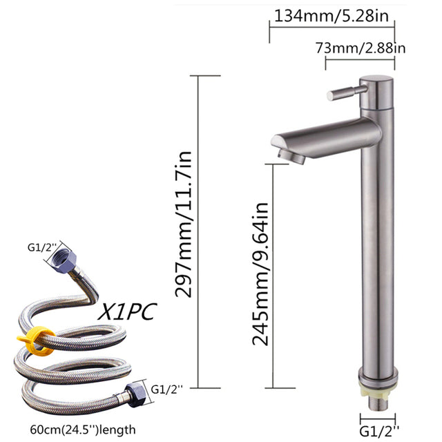 304 Stainless Steel Single; Faucet Rust And Corrosion Resistance